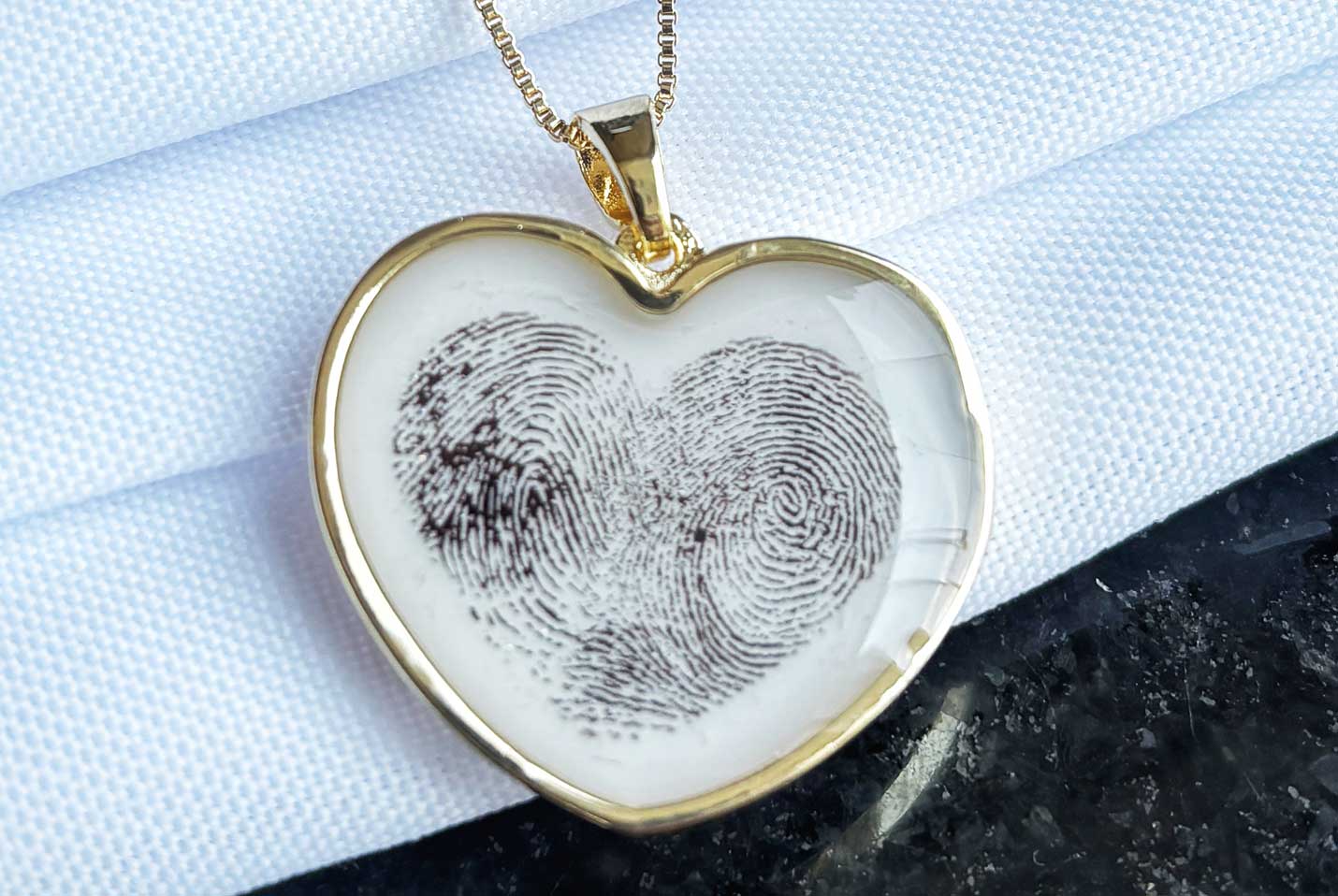 joia Afetiva com foto e impressão digital